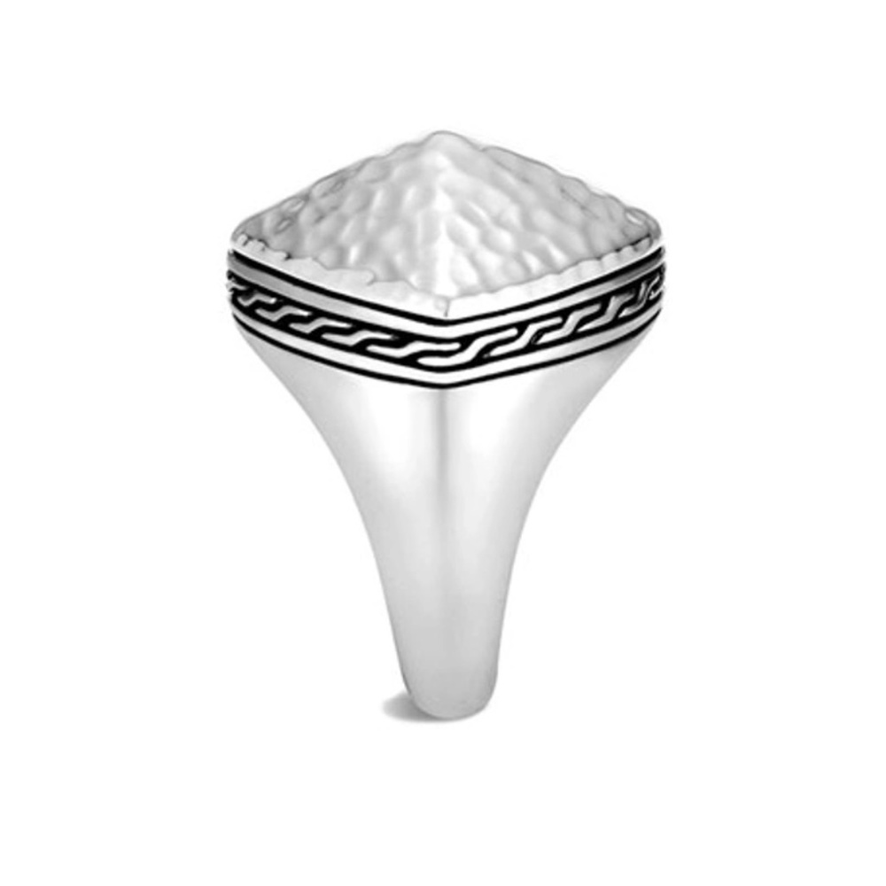 John Hardy Sterling Silver Classic Chain Hammered Cluster Sugarloaf Ring…